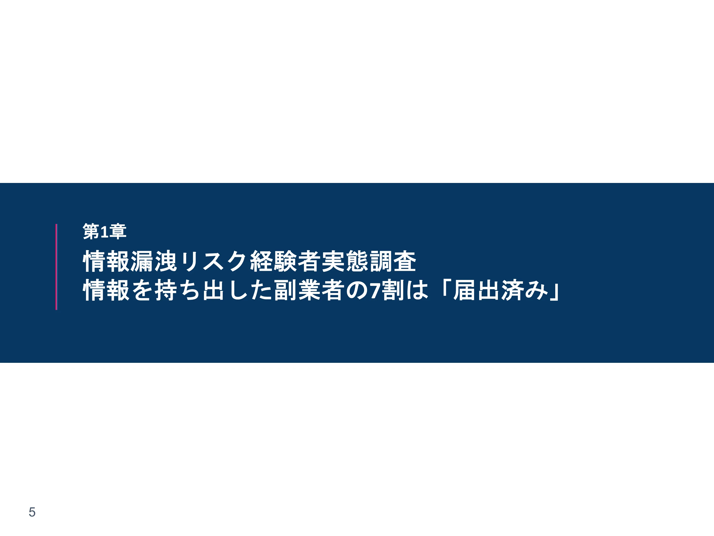 章扉「情報漏洩リスク経験者実態調査」