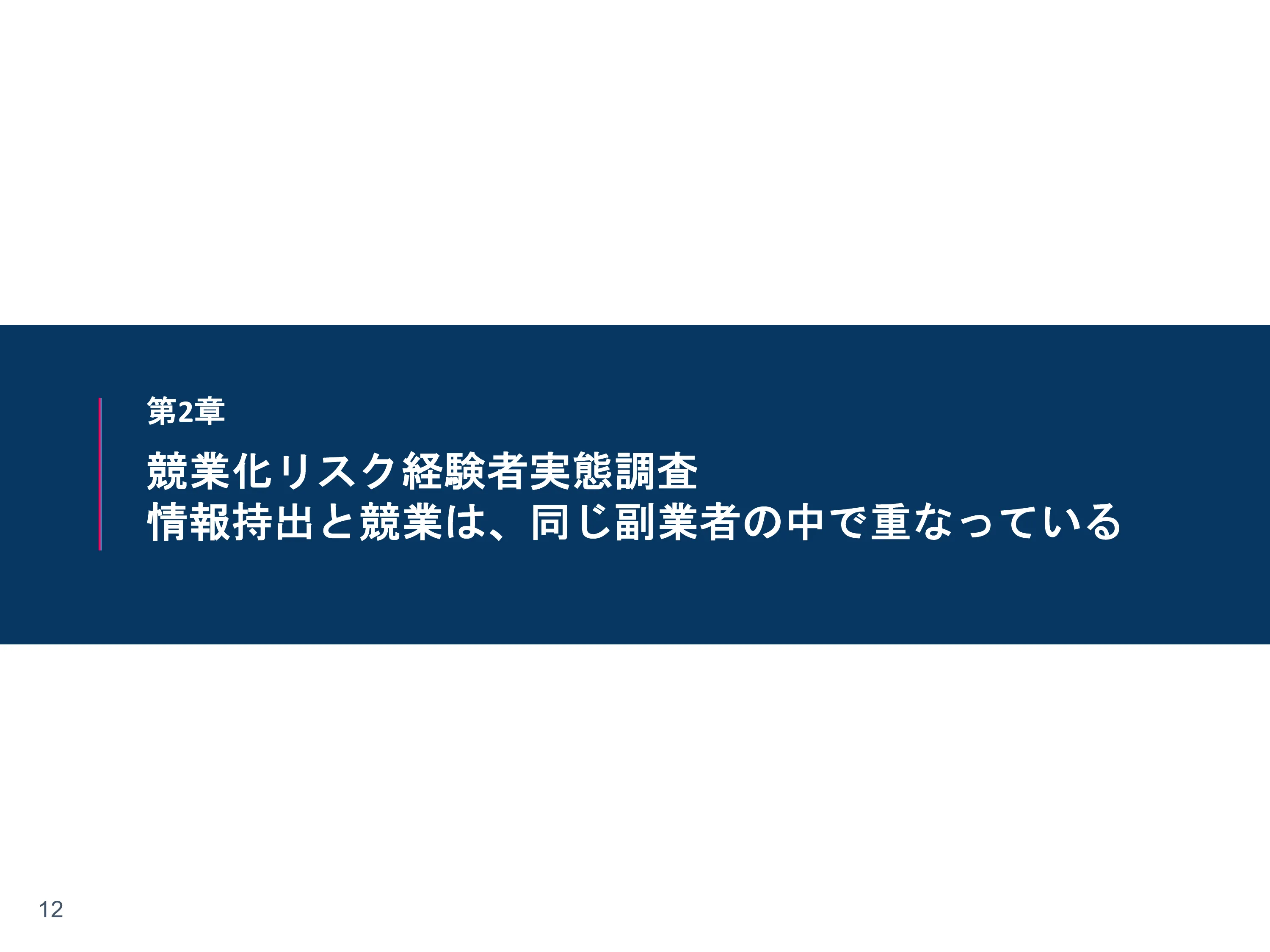 章扉「競業化リスク経験者実態調査 ―― 情報持出と競業は、同じ副業者の中で重なっている」